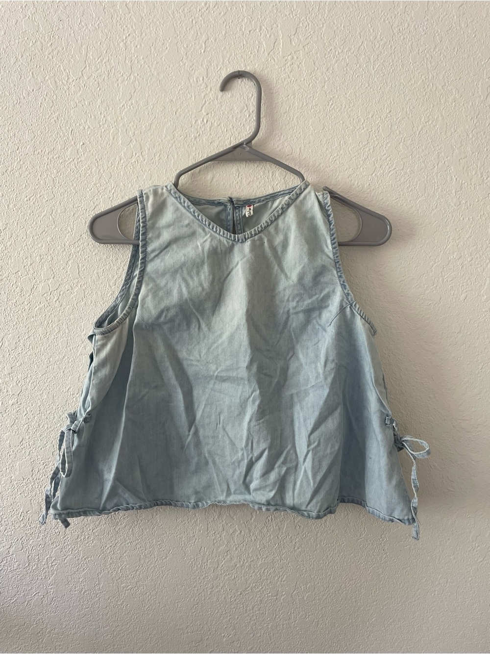 Lee Cooper Light Blue Denim Tie-Side Tank Top